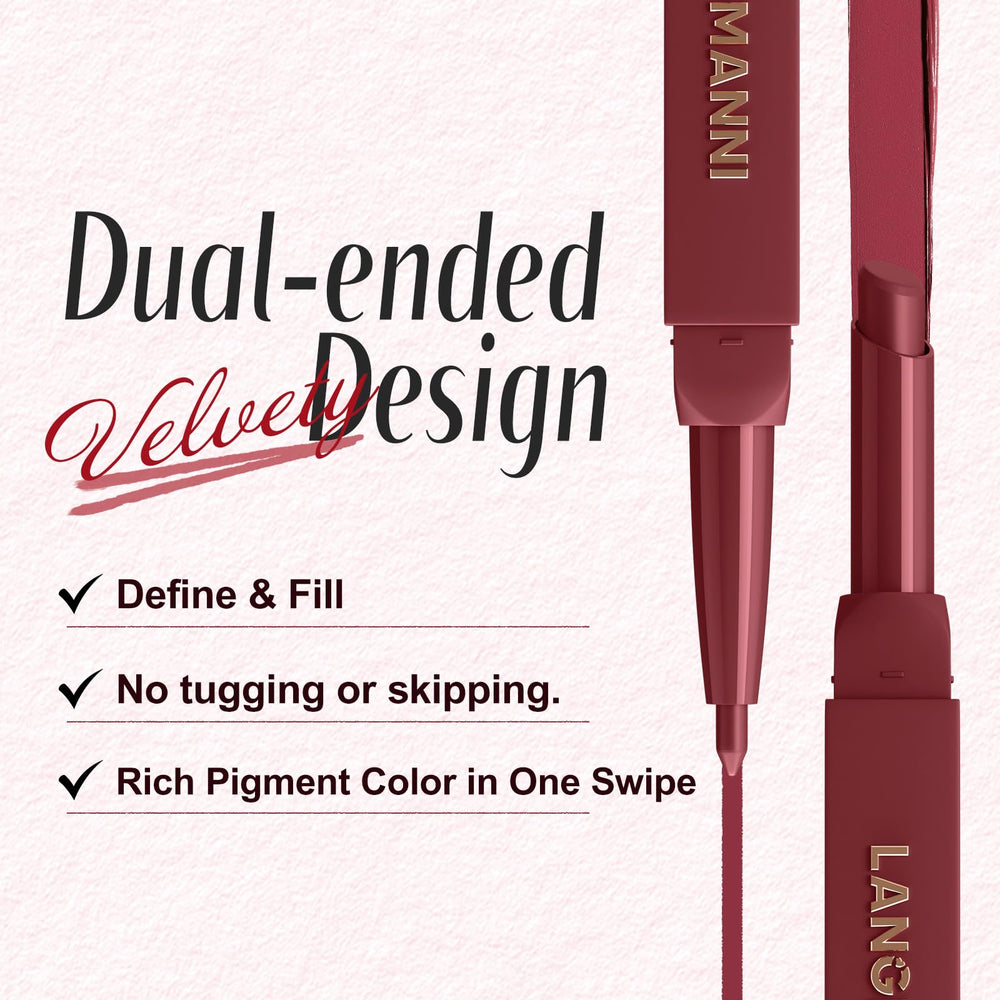 LANGMANNI texture swatches on arm showing creamy matte formula and true color