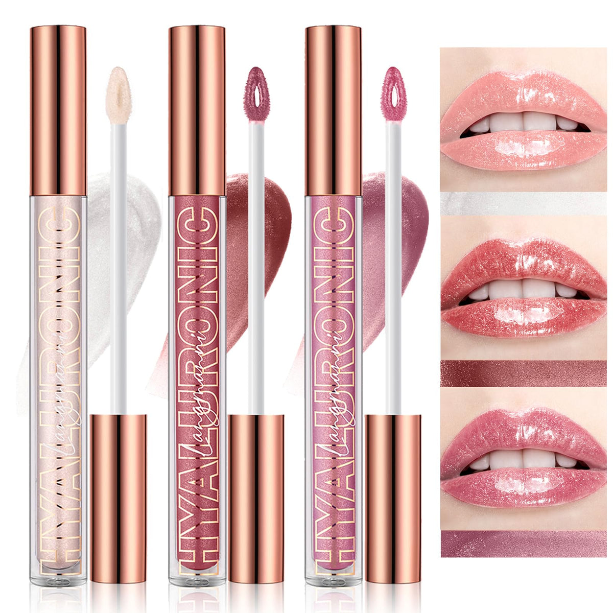 LANGMANNI front packaging showing three glosses and benefits