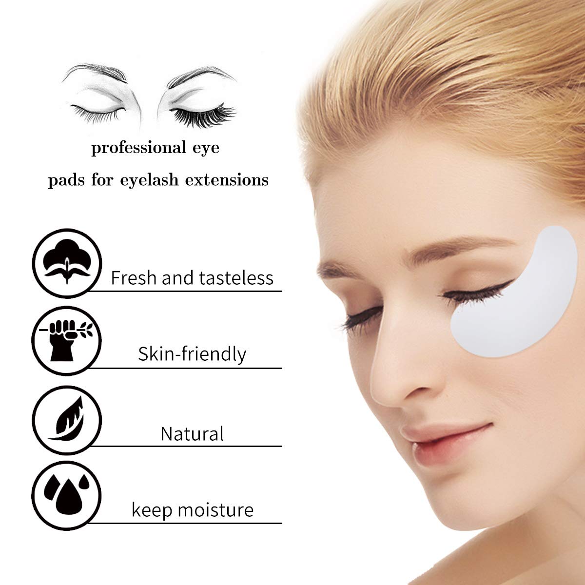 LANKIZ pad being applied during lash extension, improves precision