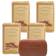 Lanman & Kemp cinnamon soap front packaging showing four bars and brand