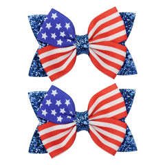 Lanmerry bow front view showing patriotic stars and bright colors