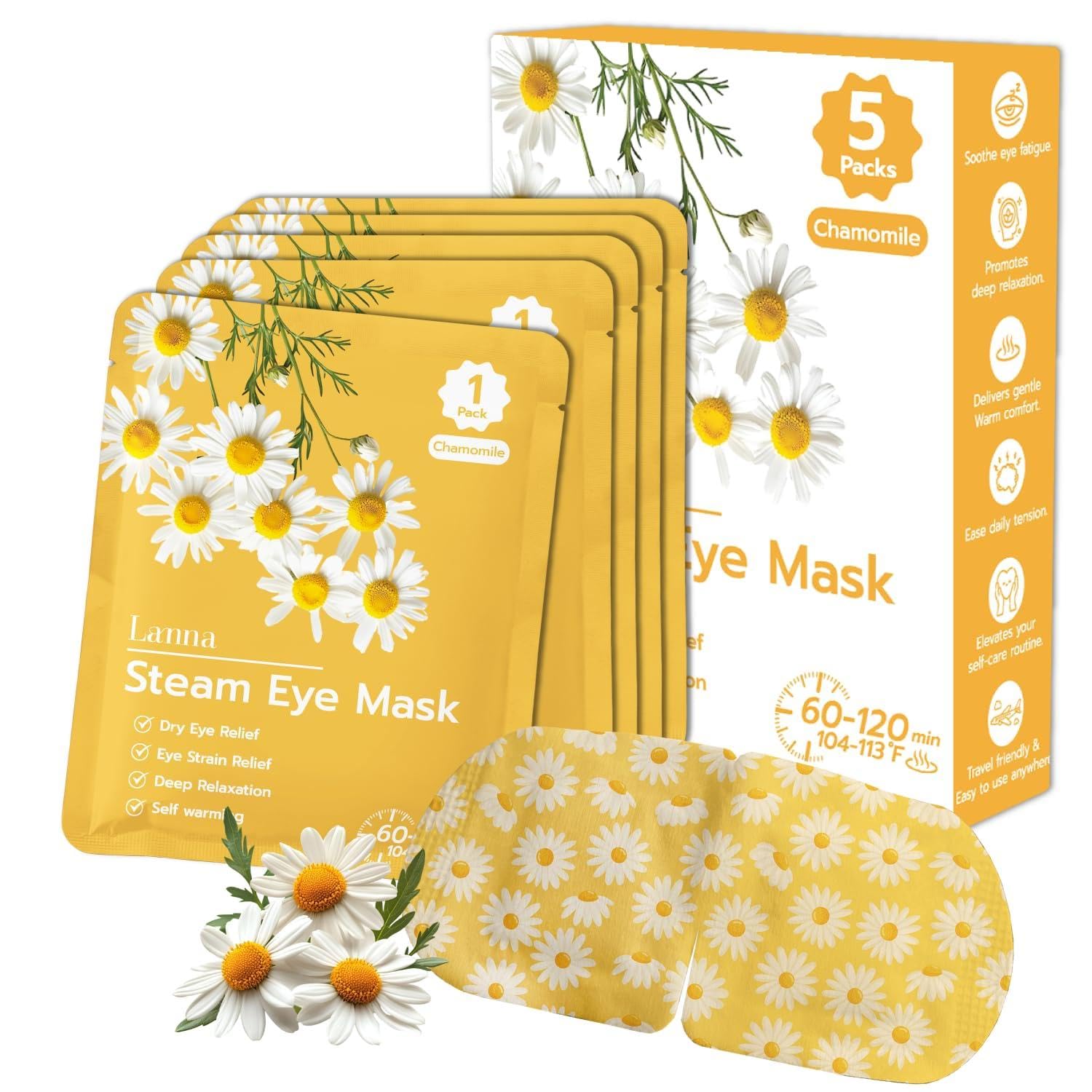 LANNA chamomile front packaging showing product and chamomile branding benefits relaxation