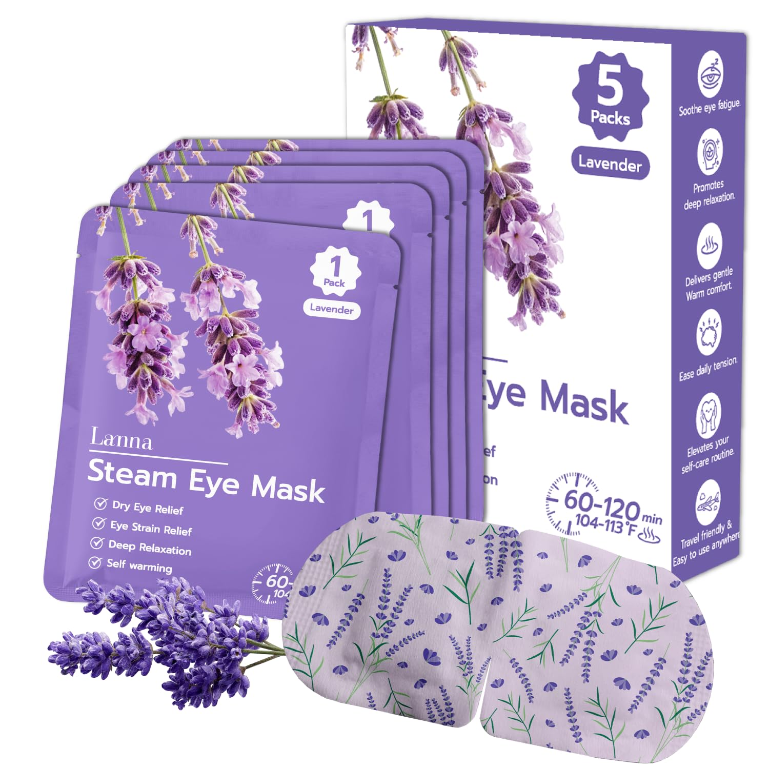 LANNA front packaging showing lavender scent and benefits