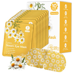 LANNA front packaging showing chamomile steam mask benefits