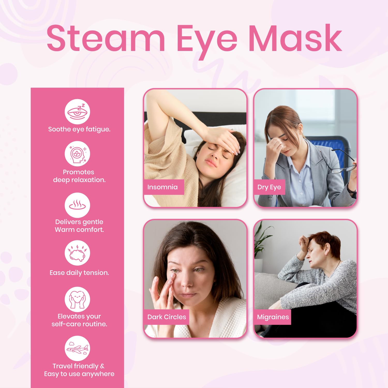 LANNA model wearing mask while relaxing to show calming benefit