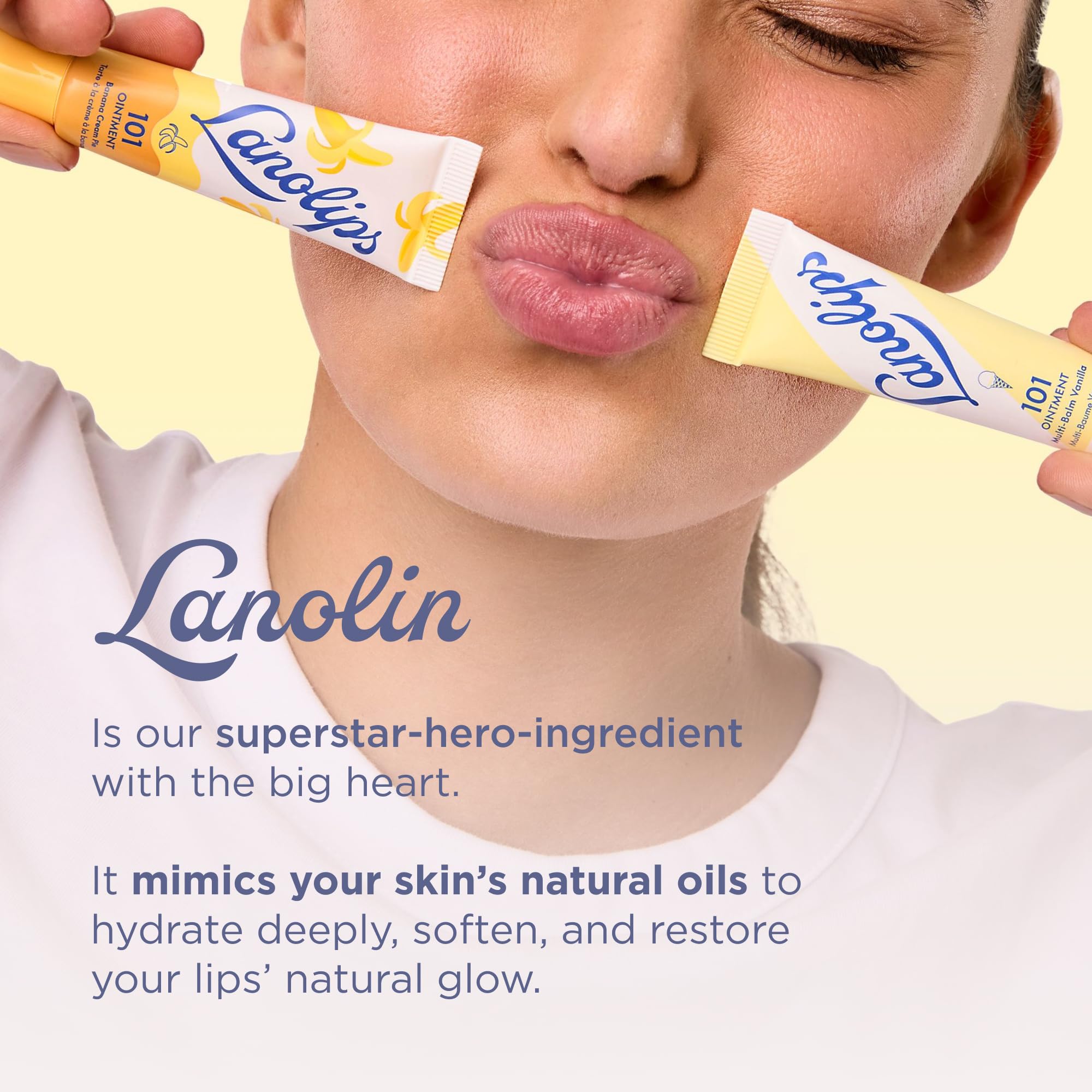 Lanolips glazed donut used on cuticles showing improved skin softness