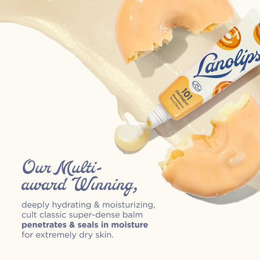 Lanolips glazed donut open texture close-up demonstrating smooth lanolin