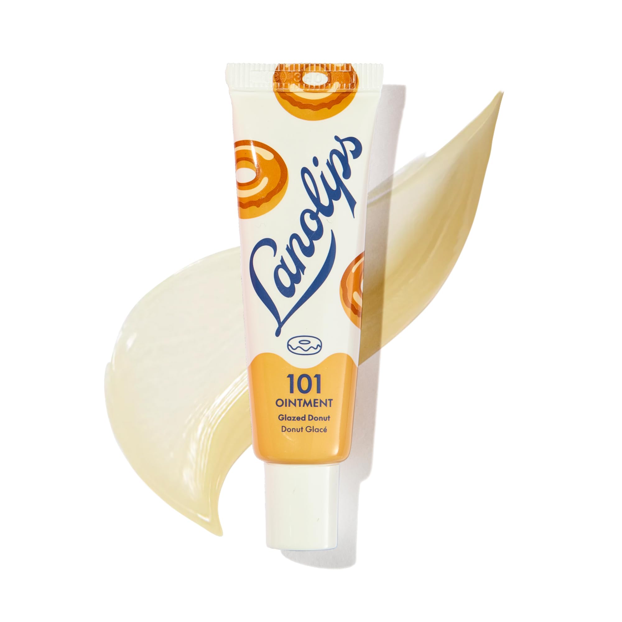 Lanolips glazed donut tin front showing compact travel-ready balm