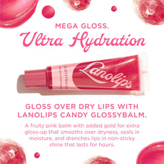 Lanolips Glossybalm Candy open applicator displaying smooth non-sticky glide