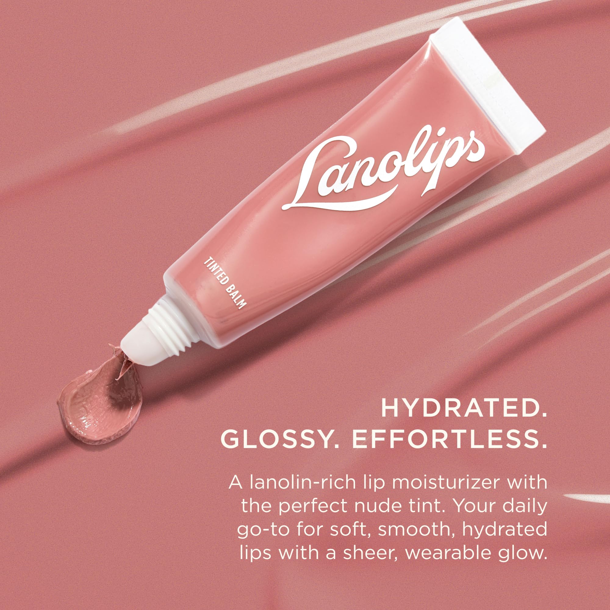Lanolips twist-up tube detail revealing creamy balm tip for precise application benefit