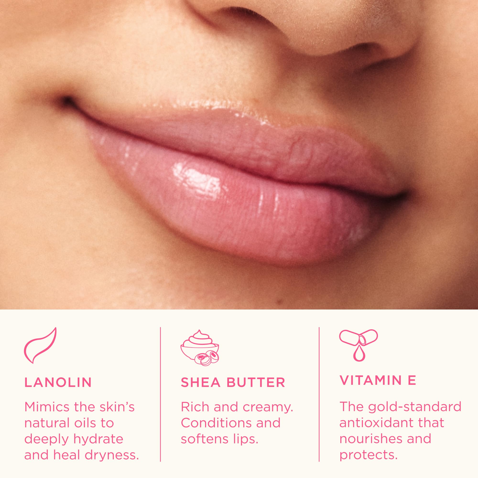 Lanolips applying Rhubarb balm to lips for instant hydration