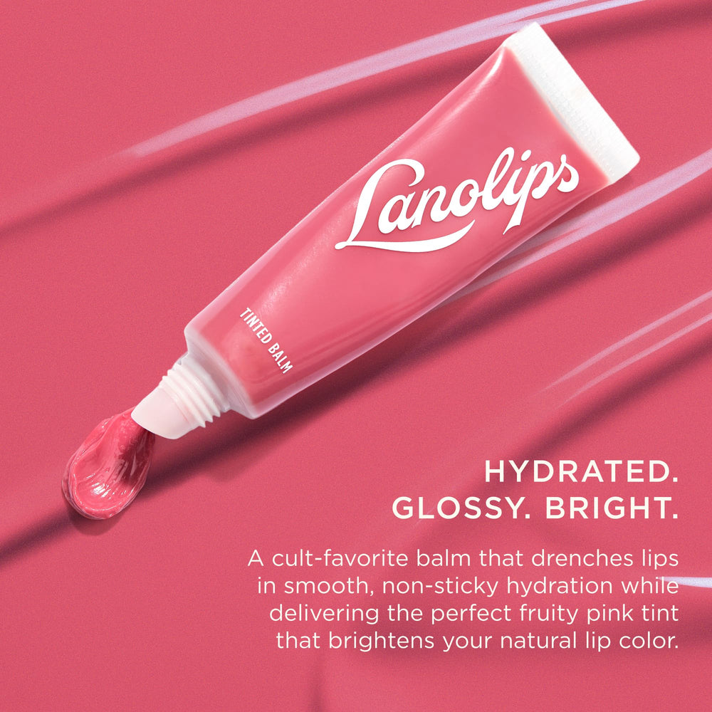 Lanolips open tube texture of Rhubarb balm rich creamy moisture