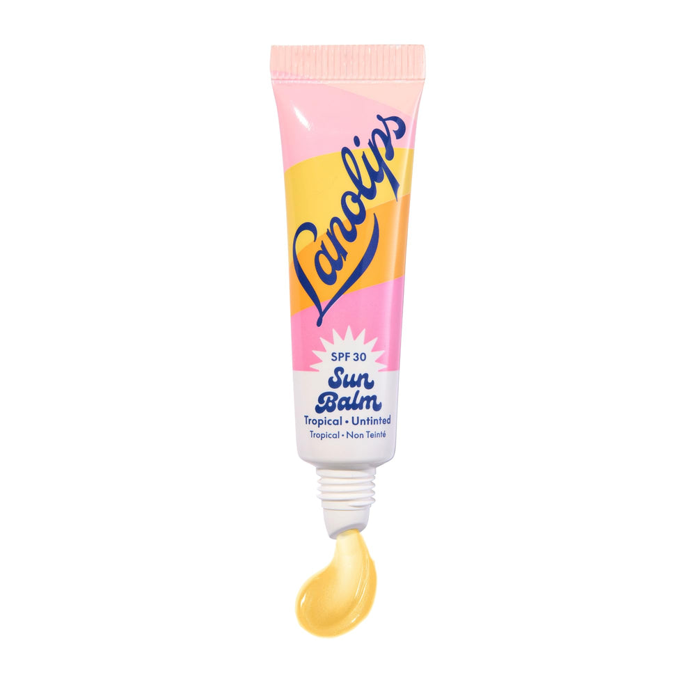 Lanolips balm texture close-up showing lanolin sheen and moisturizing benefit