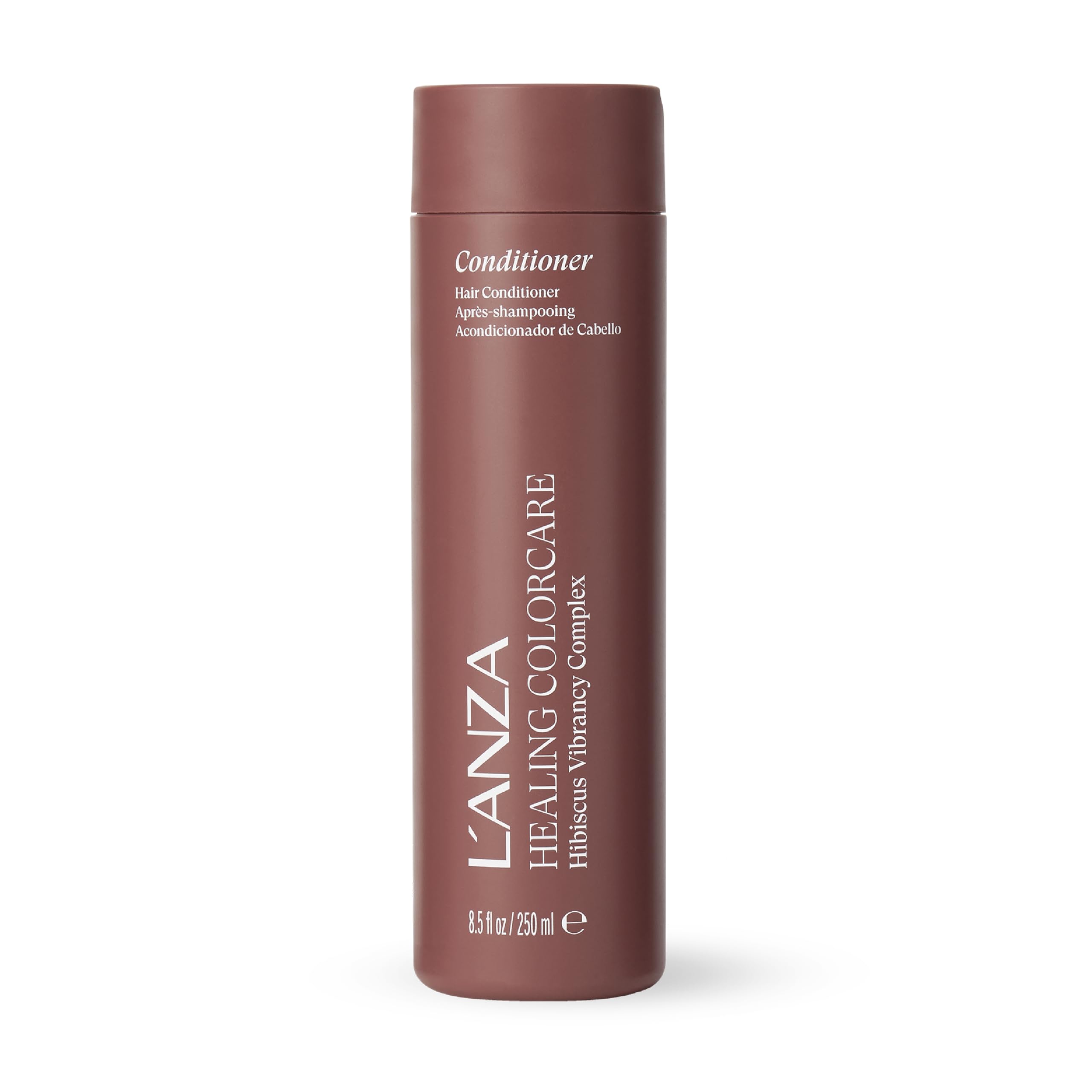 L’ANZA front packaging bottle showing brand and colorcare benefits for easy identification