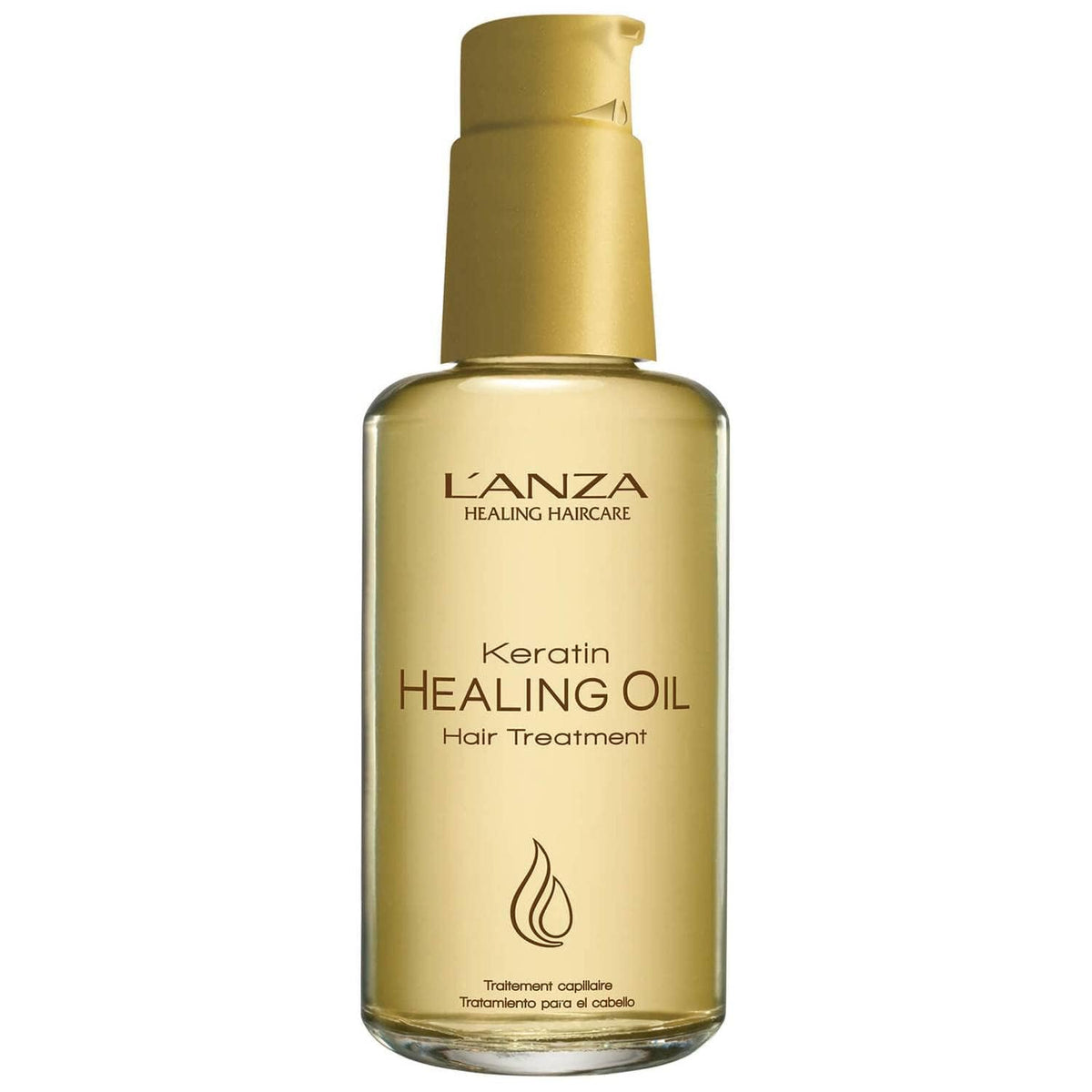 L’ANZA front packaging showing sleek bottle and premium treatment benefits