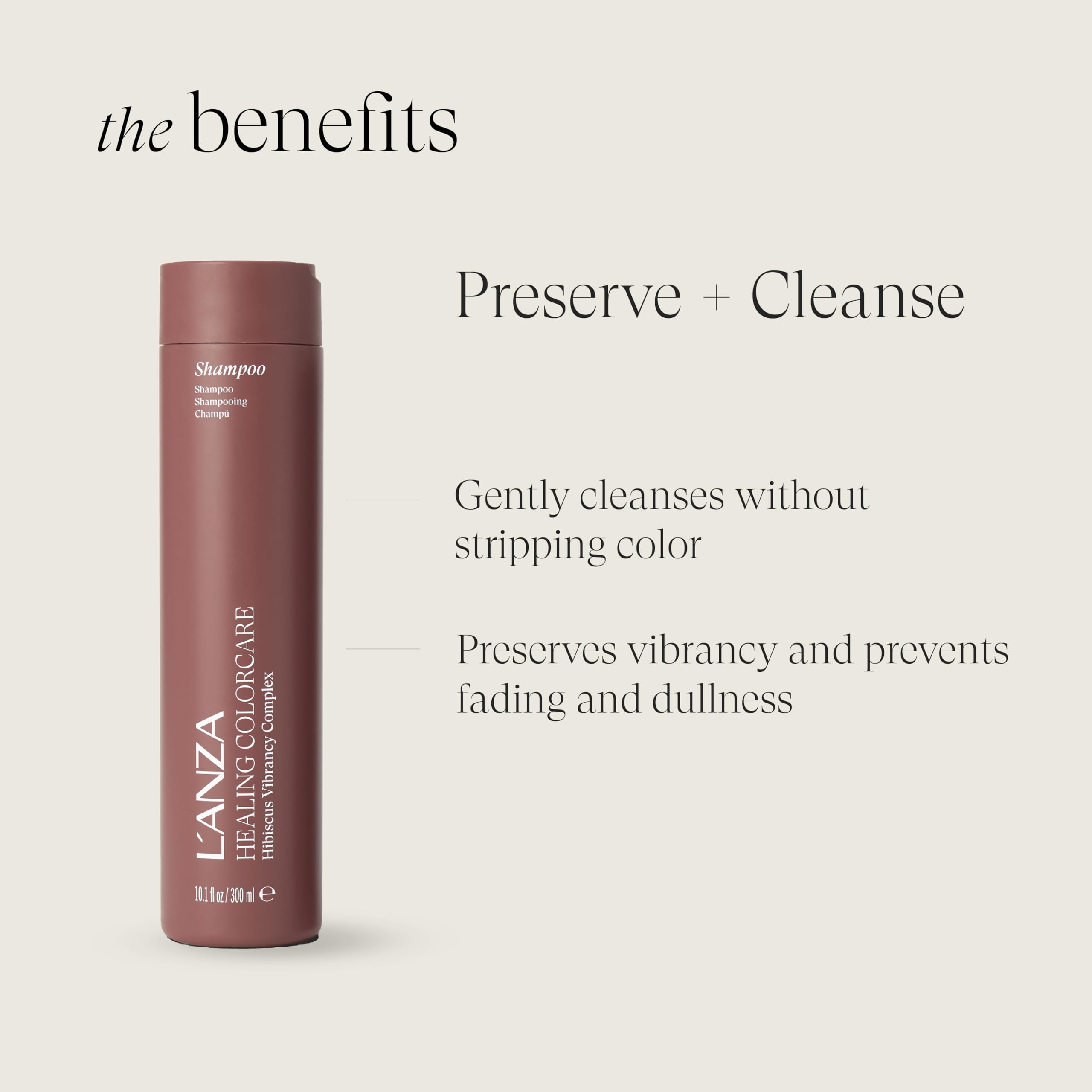 L’ANZA creamy lather texture on hand demonstrating moisturizing, non-stripping cleanse