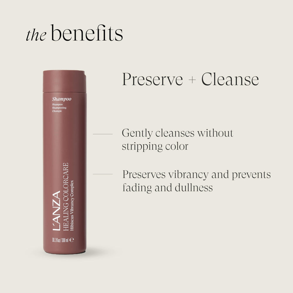 L’ANZA creamy lather texture on hand demonstrating moisturizing, non-stripping cleanse