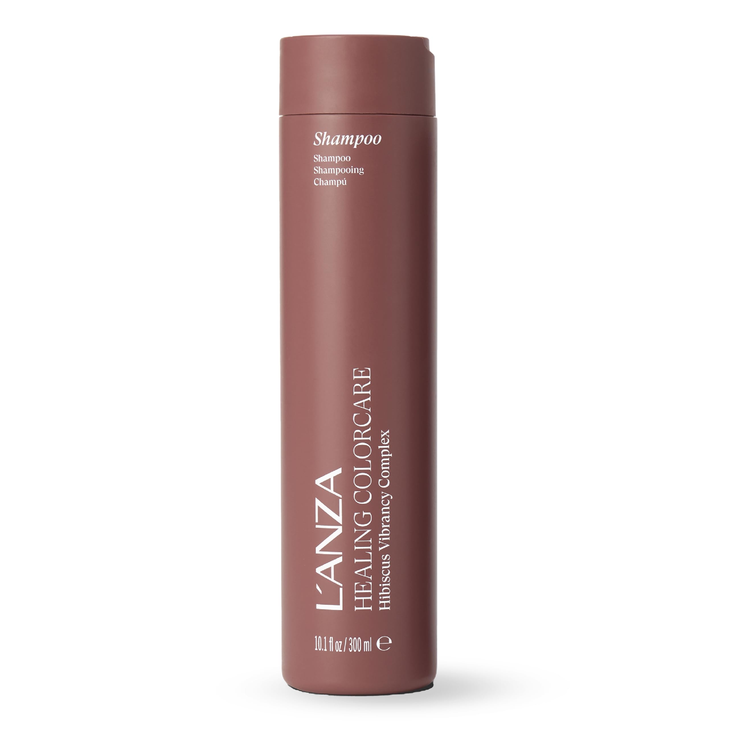 L’ANZA front bottle view shows label and size, highlights gentle color protection