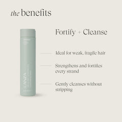 L’ANZA shampoo foam texture close-up showing creamy lather for gentle cleanse