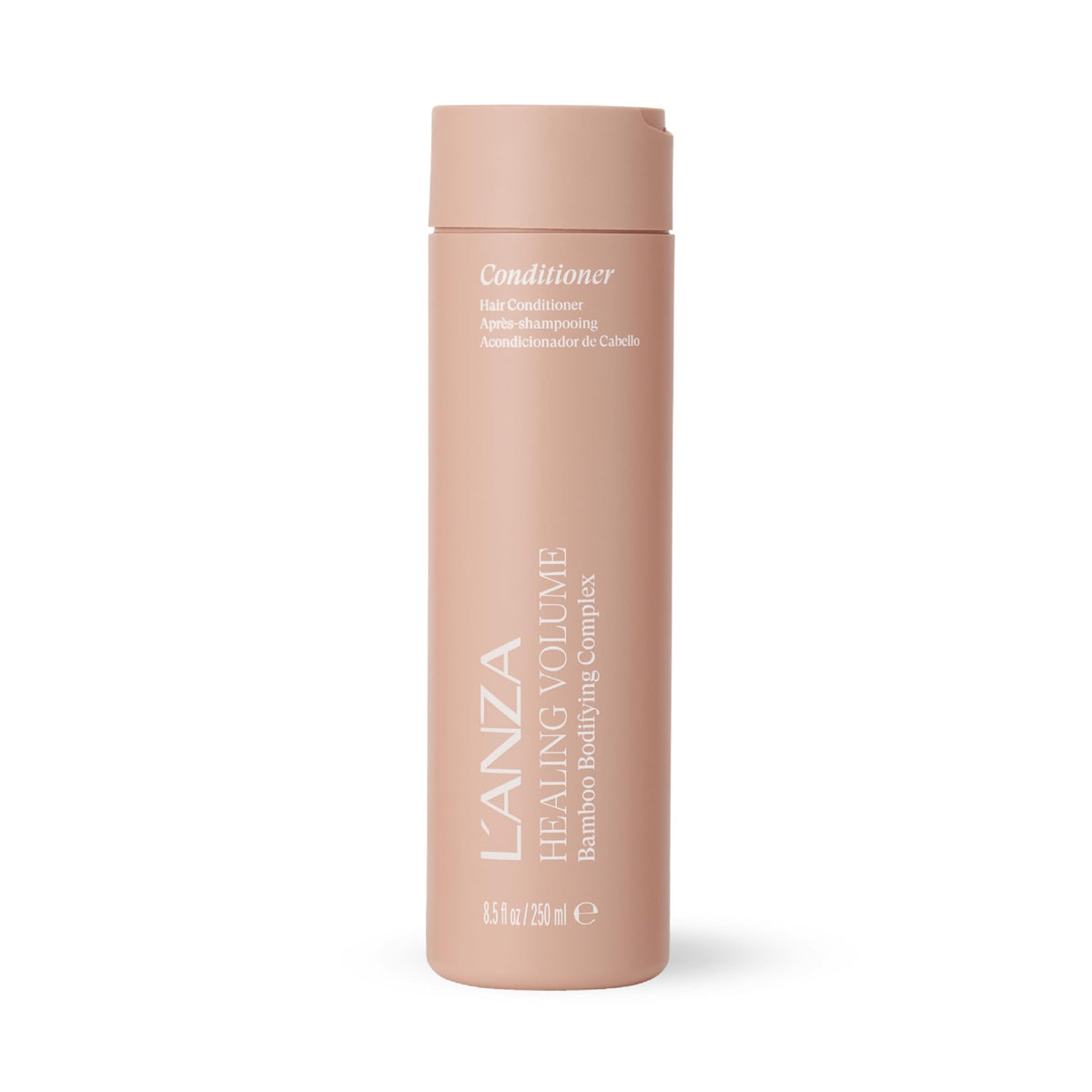 L’ANZA front bottle showing product label and volume benefit