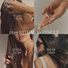 L’ANZA finished shiny ends demonstrating frizz control and gloss