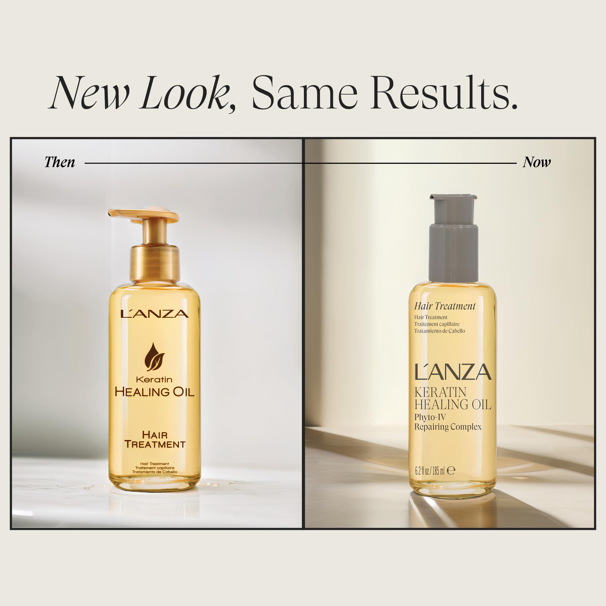 L’ANZA pump dispensing oil texture for fast absorption and shine