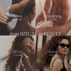 L'ANZA applied to mid-lengths and ends demonstrating frizz control and manageability
