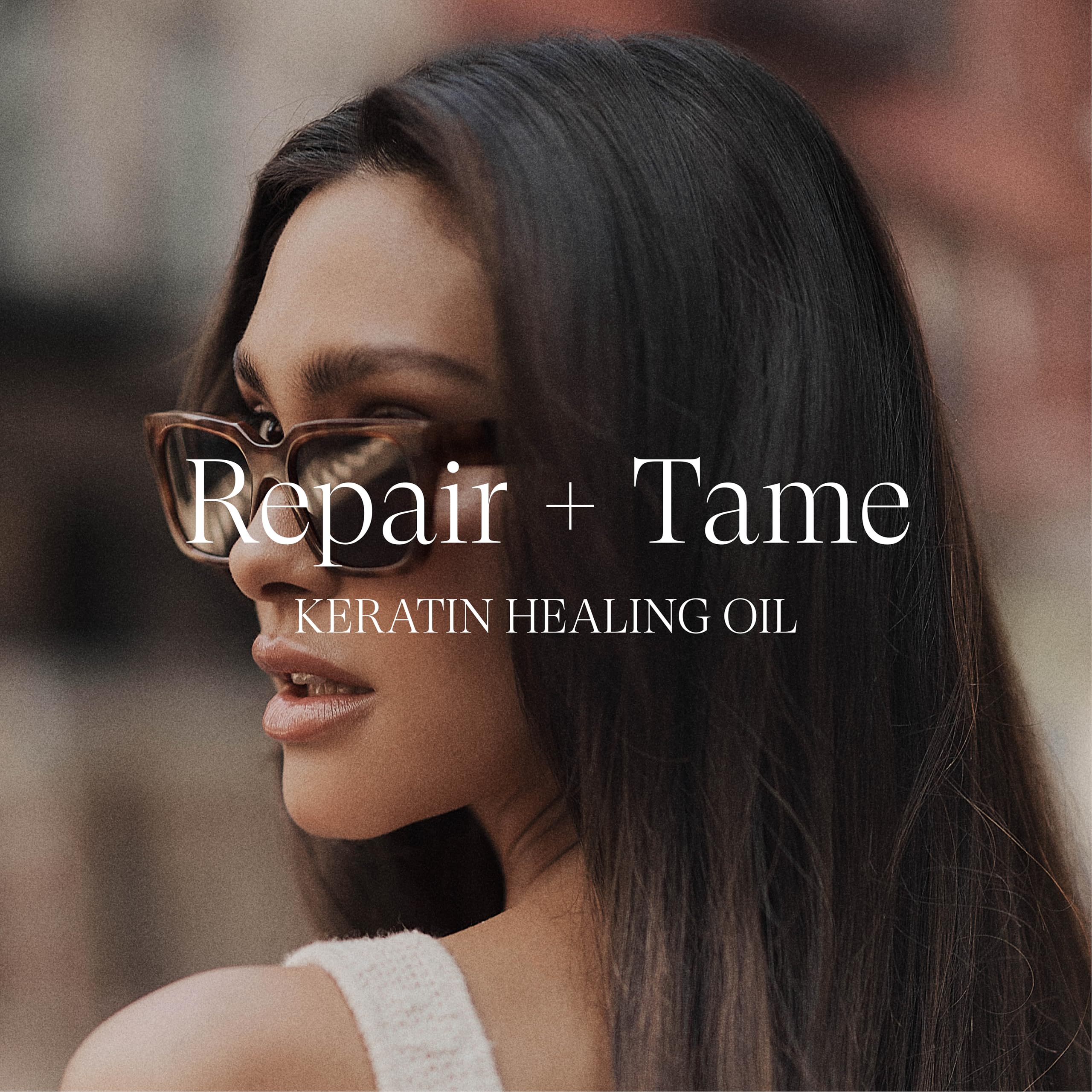 L’ANZA styled hair outdoors resisting humidity and boosting shine benefit