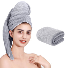 Laojbaba front view of grey 24x48 towel showing full coverage benefit