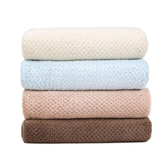 Laojbaba towel on bathroom counter conveying everyday practicality