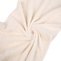 Laojbaba towel in use with woman tying to save drying time