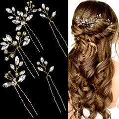 LAPOHI gold hair pins front view showing elegant set and compact packaging benefit: ready-to-use