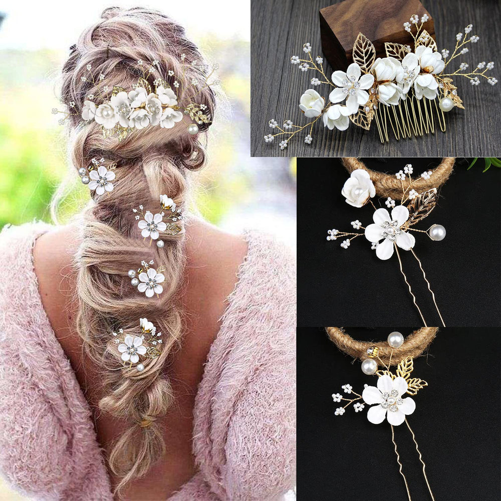 LAPOHI hairpins styled in a bridal updo demonstrating secure placement and enhanced hairstyle definition