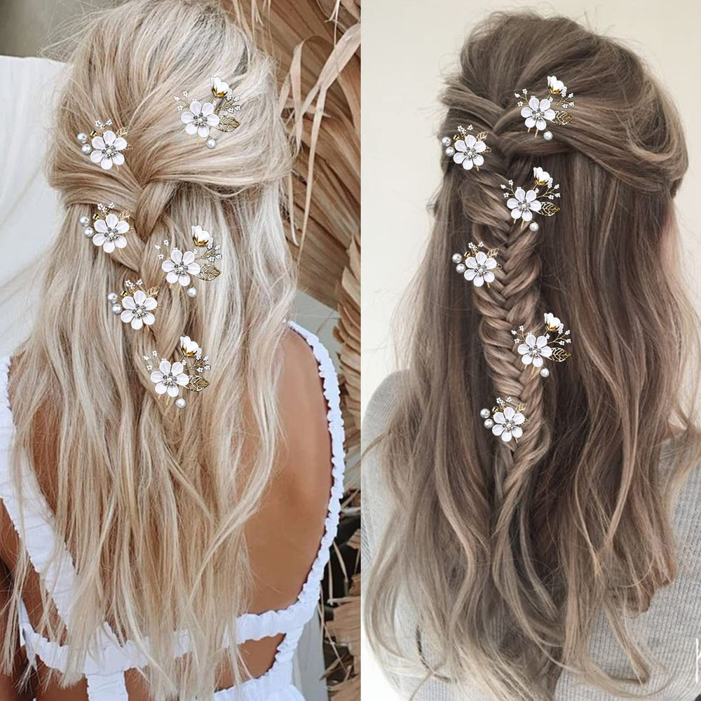 LAPOHI pins used in a wedding hairstyle creating romantic accents for photos