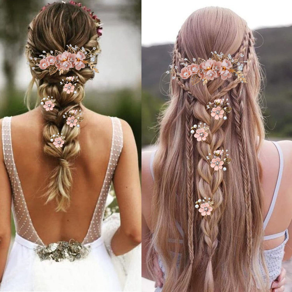 LAPOHI worn by model in romantic updo illustrating how pieces enhance bridal looks