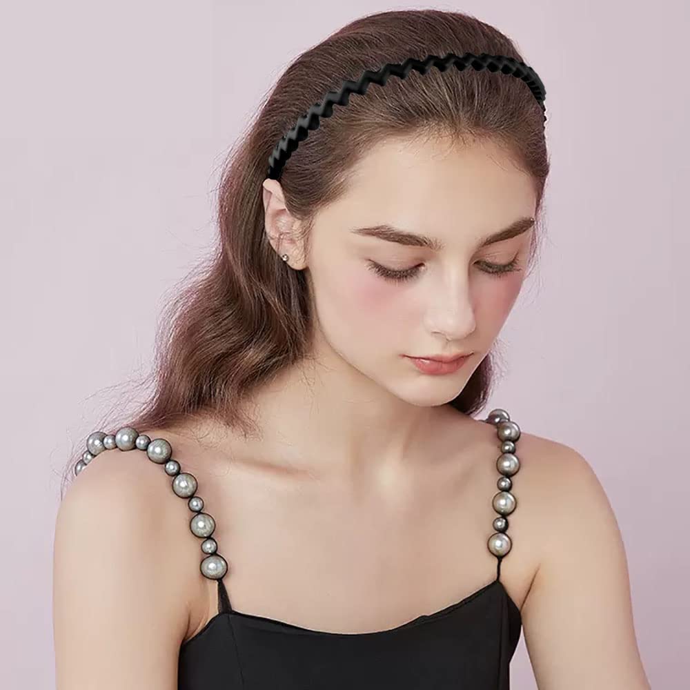 LAPOHI headband beside ruler illustrating slim width and flexible size benefit