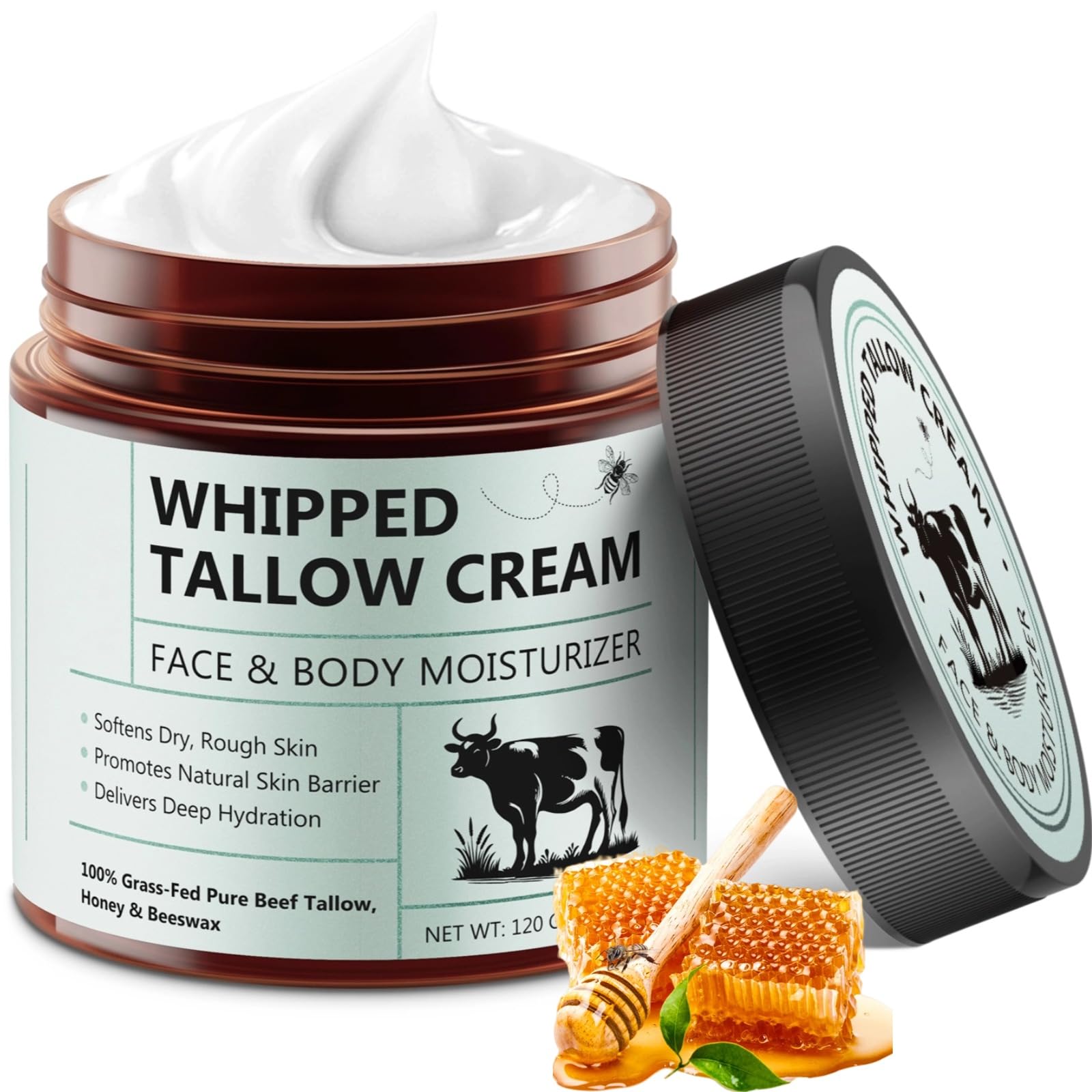 laraspi front jar view showing clean unscented packaging and hydration benefit