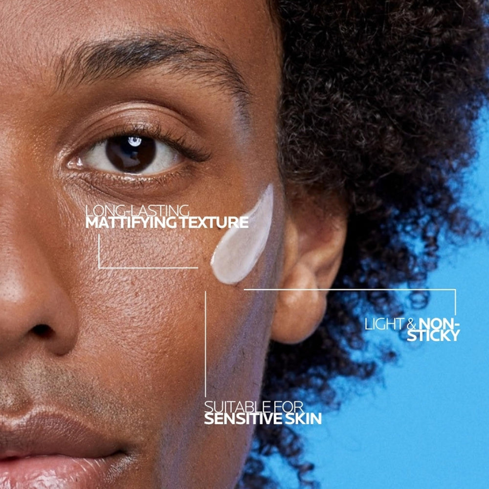 La Roche-Posay cream texture close-up demonstrating lightweight finish