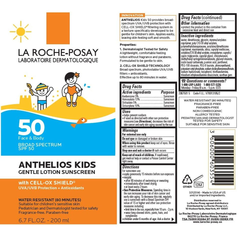 La Roche-Posay ingredient label highlighting Cell-Ox Shield and oxybenzone-free benefit