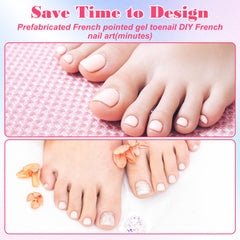 Larrel toenails beside ruler showing scale and 15 available sizes