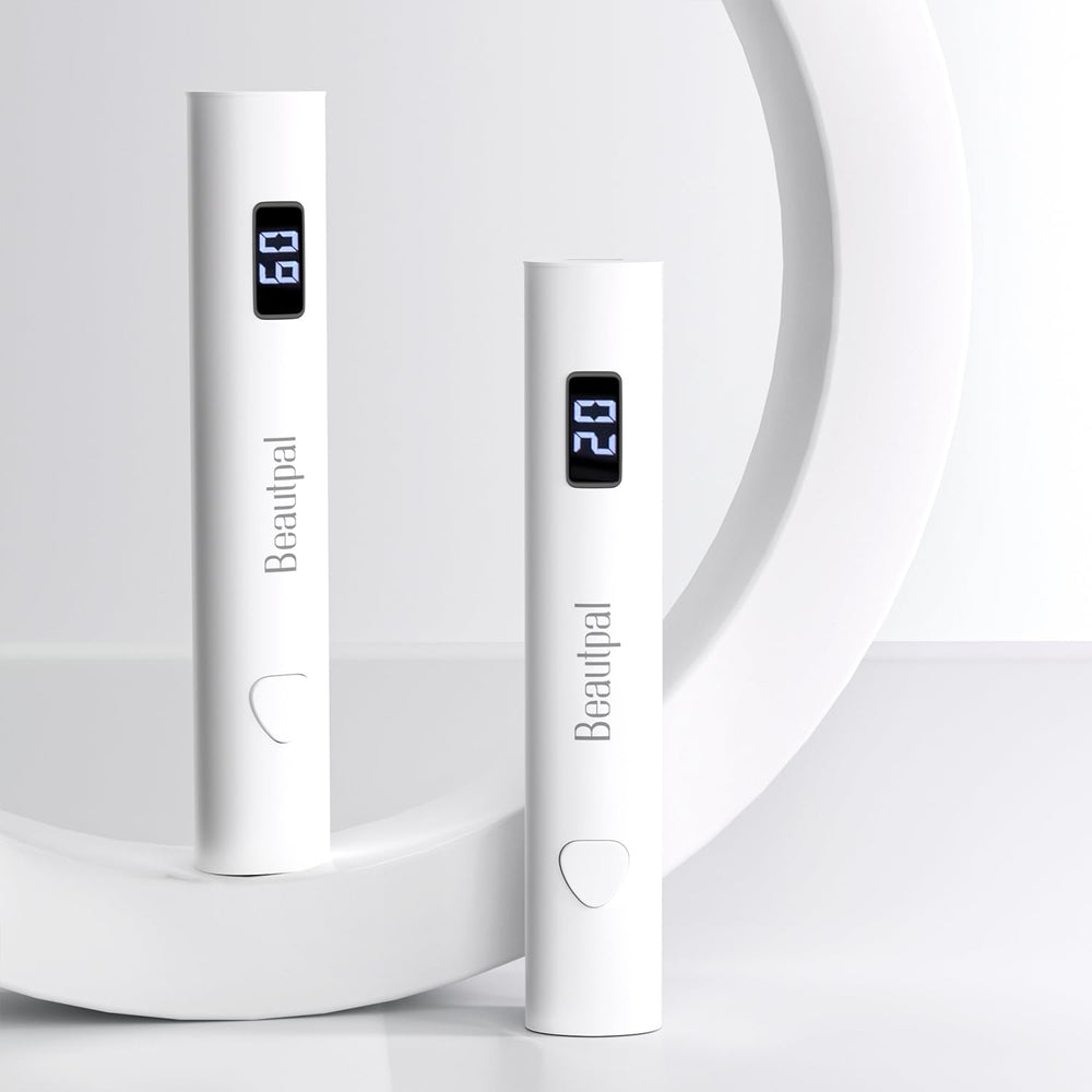 Larvall BEAUTPAL packed in travel bag highlighting cordless rechargeable benefit