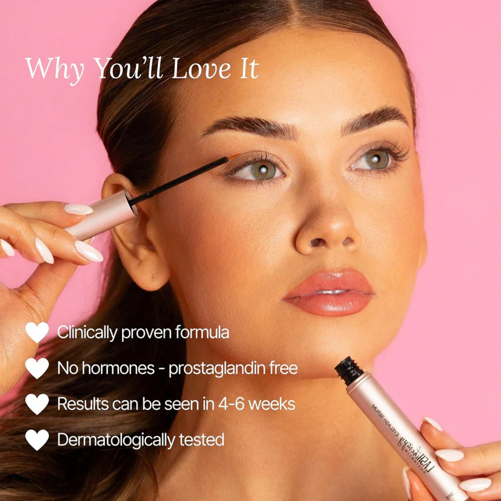 Lash Therapy Australia clear serum drop on fingertip showing lightweight texture and quick absorption benefit