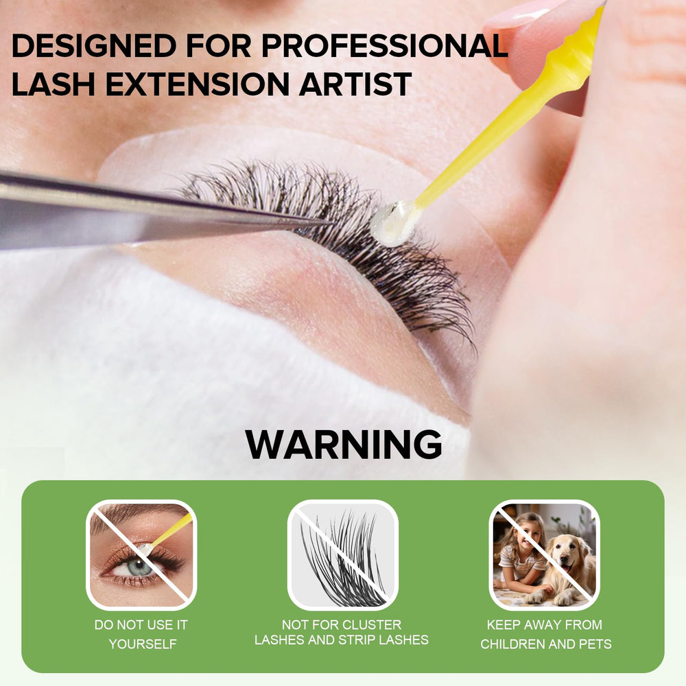 lashmate label and ingredient panel visible to confirm professional safety benefit