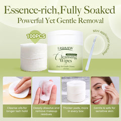 LASHVIEW wipe cleansing foundation from cheek to reveal clean skin without greasy residue
