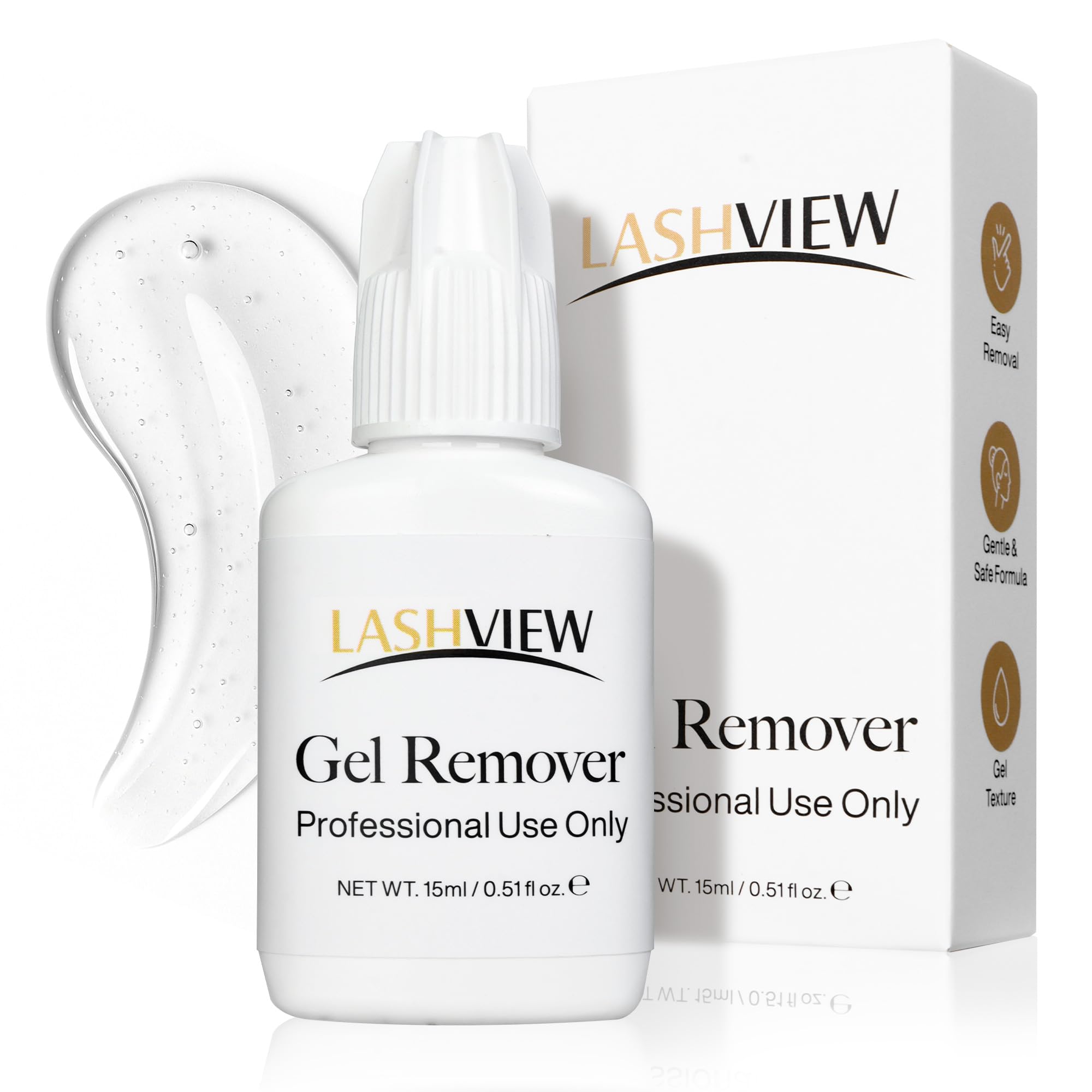 LASHVIEW front bottle 15ml showing compact, travel-friendly packaging and easy handling