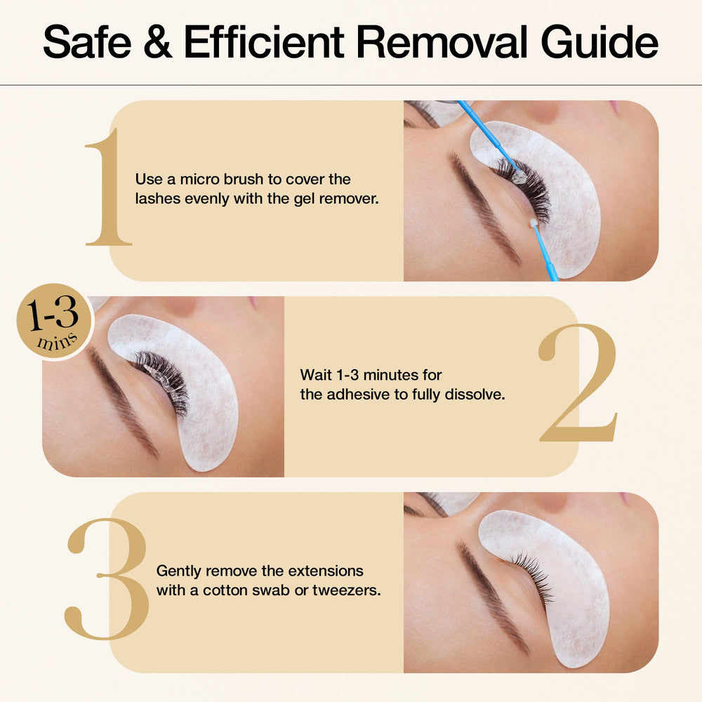 LASHVIEW at-home removal scene showing comfortable, controlled lash removal process