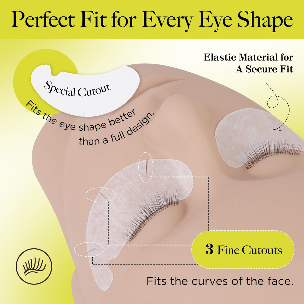 LASHVIEW detailed view of notched edge for customizable fit
