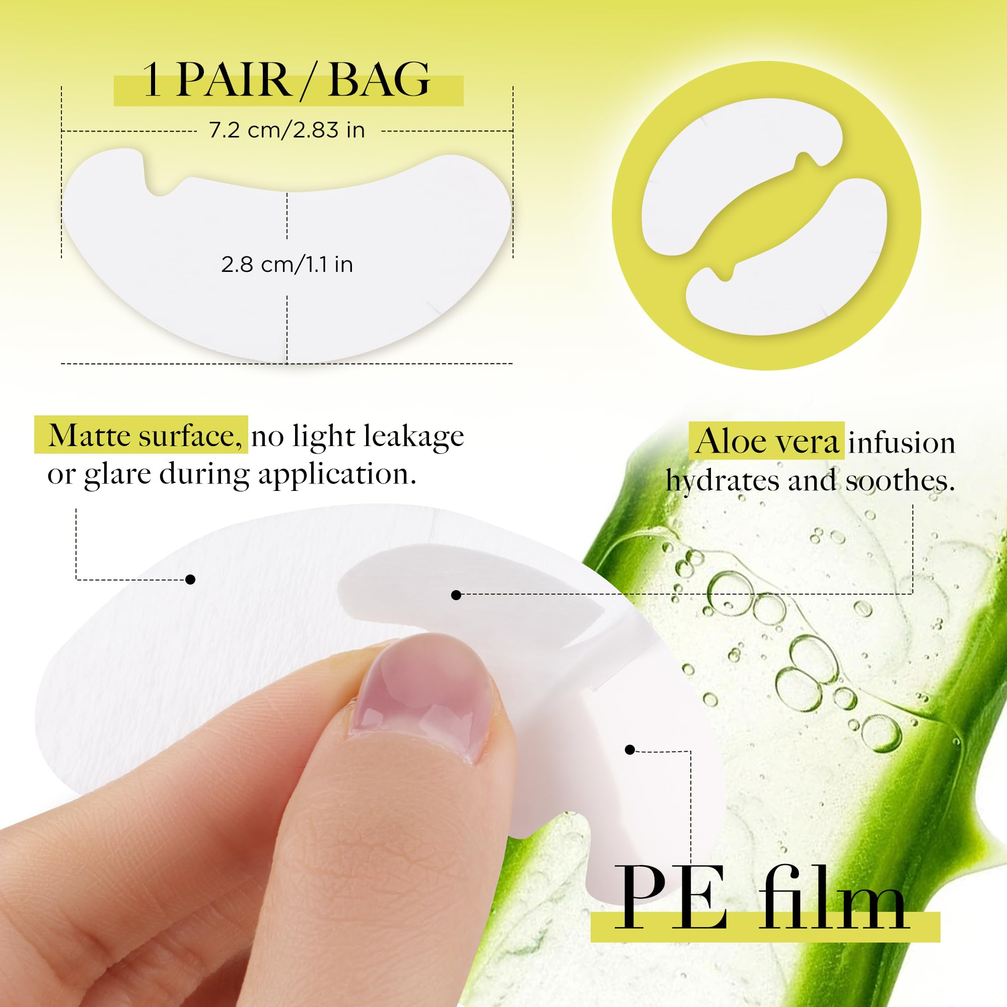 LASHVIEW close-up of hydrogel pad texture demonstrating gentle comfort