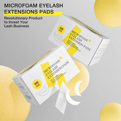 LASHVIEW salon technician placing pad to speed up professional lash service