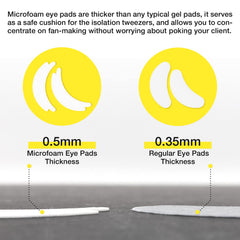 LASHVIEW pad beside ruler to show compact size and accurate fit